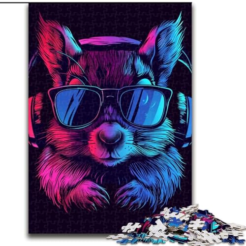 Puzzle für Erwachsene, 1000 Teile, Weltraum-Astronaut und Eichhörnchen, 1000-teiliges Puzzle, Spaß für die ganze Familie, Basteln, perfekt für Geburtstage, Feiertage, Größe 50x75cm von LYXIANY