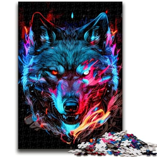 Puzzle für Erwachsene, 1000 Teile, Wolf-Denkspiel, Lernspiel für Geburtstag, Weihnachten, für 14-Jährige, 50x75cm von LYXIANY