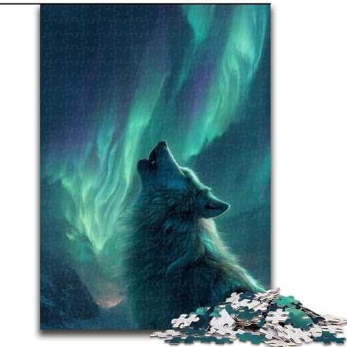 Puzzle für Erwachsene, 1000 Teile, Wolf unter der Aurora, Lernspielzeug, Familienspiele, Lernspiel für Geburtstag, Weihnachten, 38x26cm Puzzle für Erwachsene, 1000 Teile, Wolf unter der Aurora, Lernspielzeug, Familienspiele, Lernspiel für Geburtstag, Weihnachten, 38x26cm von LYXIANY
