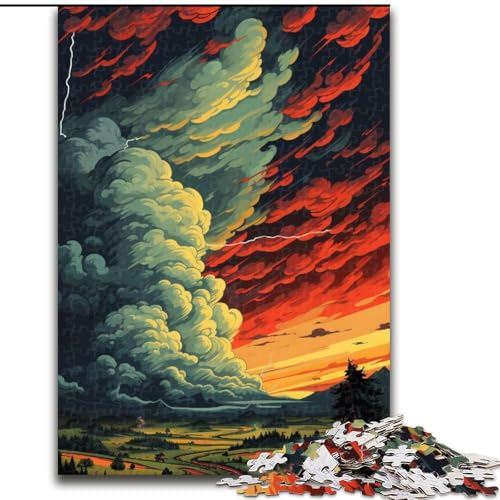 Puzzle für Erwachsene, 1000 Teile, Wolkengemälde, Puzzlegröße 50x75cm, Geburtstagsgeschenkidee, anspruchsvolles Denkspiel von LYXIANY