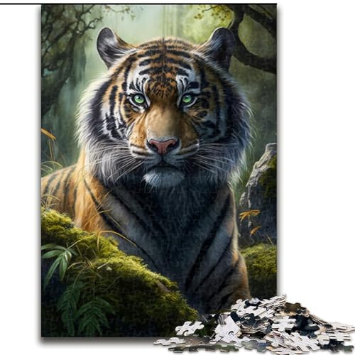 Puzzle für Erwachsene, 1000 Teile, Wütender Tiger, Größe 26x38cm, Geschenkidee zum Geburtstag, anspruchsvolles Denkspiel von LYXIANY