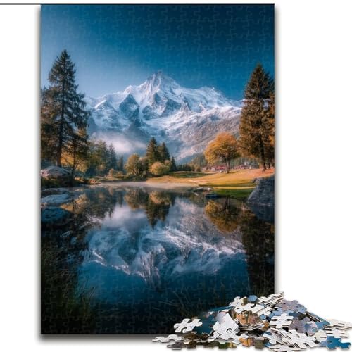 Puzzle für Erwachsene, 1000 Teile, Wunderschöne Berge und Seen, pädagogisches Denkspiel, künstlerische Heim- und Bürodekoration, ab 14 Jahren (Größe 50x75cm) von LYXIANY