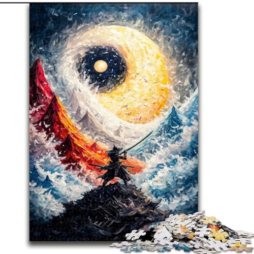Puzzle für Erwachsene, 1000 Teile, Yin Yang Ninja, aus Holz, hochschwieriges Denkspiel für Teenager, Größe 50x75cm, für interaktives Familienspiel Puzzle für Erwachsene, 1000 Teile, Yin Yang Ninja, aus Holz, hochschwieriges Denkspiel für Teenager, Größe 50x75cm, für interaktives Familienspiel von LYXIANY
