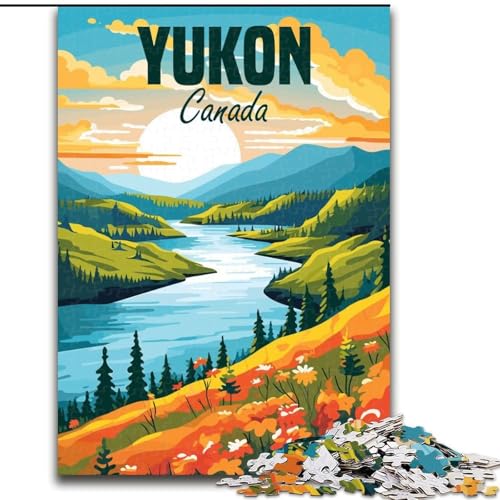 Puzzle für Erwachsene, 1000 Teile, Yukon, Kanada, Stressabbau mit vollständig ineinandergreifenden, zufällig geformten Teilen, für Kinder ab 14 Jahren, 26x38cm Puzzle für Erwachsene, 1000 Teile, Yukon, Kanada, Stressabbau mit vollständig ineinandergreifenden, zufällig geformten Teilen, für Kinder ab 14 Jahren, 26x38cm von LYXIANY