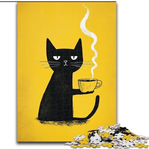Puzzle für Erwachsene, 1000 Teile, abstrakte Kunst, Schwarze Katze, Puzzle aus Holz, anspruchsvolles Denkspiel für Teenager, Familienspaß, interaktives Spiel, Größe 50x75cm Puzzle für Erwachsene, 1000 Teile, abstrakte Kunst, Schwarze Katze, Puzzle aus Holz, anspruchsvolles Denkspiel für Teenager, Familienspaß, interaktives Spiel, Größe 50x75cm von LYXIANY