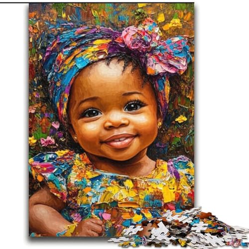 Puzzle für Erwachsene, 1000 Teile, afrikanisches kleines Mädchen, Lernspielzeug, Familienspiele, geeignet als Schreibtischdekoration, 38x52cm Puzzle für Erwachsene, 1000 Teile, afrikanisches kleines Mädchen, Lernspielzeug, Familienspiele, geeignet als Schreibtischdekoration, 38x52cm von LYXIANY