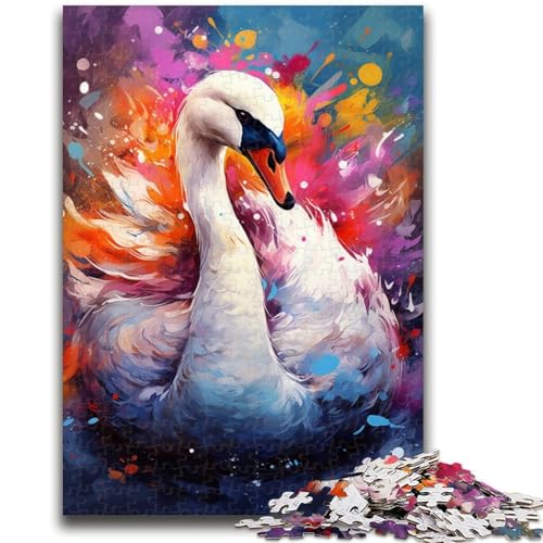 Puzzle für Erwachsene, 1000 Teile, bunter Schwanen-Maler, für Kinder ab 14 Jahren, Mitmach-Spiel, Weihnachtsspiel, Geschenke, 38x26cm von LYXIANY