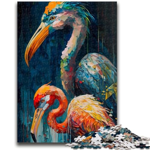 Puzzle für Erwachsene, 1000 Teile, buntes Flamingo-Duo, für Kinder ab 14 Jahren, Quizspiel, Spaß für zu Hause, Aktivitäten, Geburtstagsgeschenk, Reisegeschenke, 50x75cm von LYXIANY