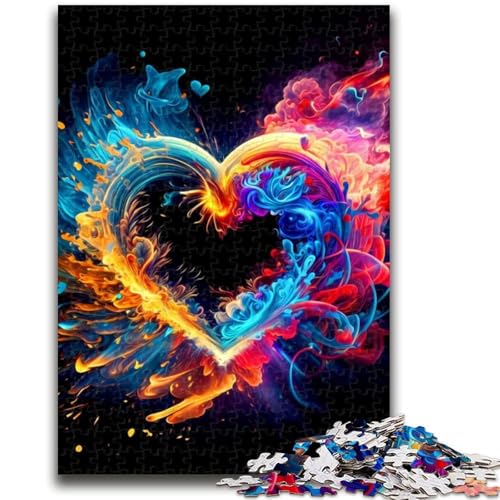 Puzzle für Erwachsene, 1000 Teile, buntes Herz-Denkspiel, Lernspiel für Geburtstag, Weihnachten, für 14-Jährige, 50x75cm von LYXIANY