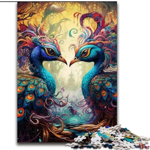 Puzzle für Erwachsene, 1000 Teile, buntes Pfauen-Puzzle für Erwachsene, 50x75cm, Eltern, Partner, Freunde – ab 14 Jahren Puzzle für Erwachsene, 1000 Teile, buntes Pfauen-Puzzle für Erwachsene, 50x75cm, Eltern, Partner, Freunde – ab 14 Jahren von LYXIANY