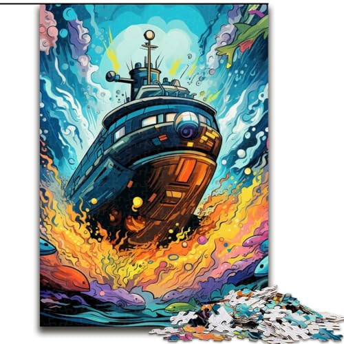 Puzzle für Erwachsene, 1000 Teile, buntes U-Boot-Puzzle für Erwachsene, 26x38cm, Eltern, Partner, Freunde – ab 14 Jahren von LYXIANY