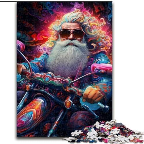 Puzzle für Erwachsene, 1000 Teile, buntes Weihnachtsmann-Puzzle, anspruchsvolles Denkspiel für Teenager, Spaß für den Spieleabend mit der Familie (Größe: 26x38cm) von LYXIANY