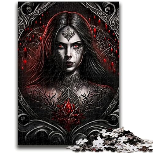 Puzzle für Erwachsene, 1000 Teile, dunkle Vampirfrau, hilft dem Gehirn, süchtig machendes Spielzeug zu trainieren, um Geduld zu fördern, EIN Kunstwerk, 50x75cm Puzzle für Erwachsene, 1000 Teile, dunkle Vampirfrau, hilft dem Gehirn, süchtig machendes Spielzeug zu trainieren, um Geduld zu fördern, EIN Kunstwerk, 50x75cm von LYXIANY