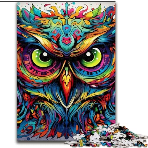 Puzzle für Erwachsene, 1000 Teile, farbenfrohe Kunst-Eule, 1000-teiliges Puzzle, anspruchsvolles Denkspiel für Teenager, Spaß für den Spieleabend mit der Familie, 50x75cm Puzzle für Erwachsene, 1000 Teile, farbenfrohe Kunst-Eule, 1000-teiliges Puzzle, anspruchsvolles Denkspiel für Teenager, Spaß für den Spieleabend mit der Familie, 50x75cm von LYXIANY