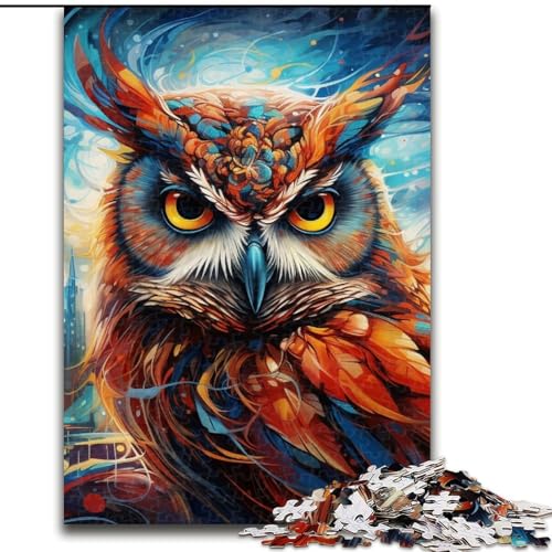 Puzzle für Erwachsene, 1000 Teile, farbenfrohes Eulen-Kunst-Holzpuzzle, 50x75cm, Denkspiel für Teenager und Familieninteraktion Puzzle für Erwachsene, 1000 Teile, farbenfrohes Eulen-Kunst-Holzpuzzle, 50x75cm, Denkspiel für Teenager und Familieninteraktion von LYXIANY