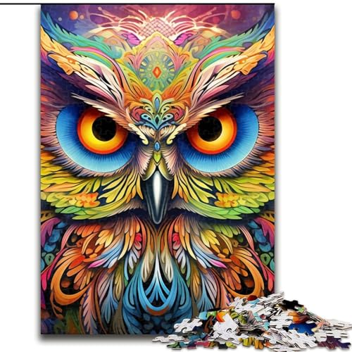 Puzzle für Erwachsene, 1000 Teile, farbenfrohes Eulen-Kunstpuzzle aus Karton, 26x38cm, Denkspiel für Teenager und Familieninteraktion Puzzle für Erwachsene, 1000 Teile, farbenfrohes Eulen-Kunstpuzzle aus Karton, 26x38cm, Denkspiel für Teenager und Familieninteraktion von LYXIANY