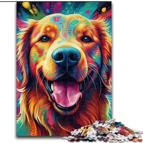 Puzzle für Erwachsene, 1000 Teile, farbenfrohes Golden Retriever-Puzzle für Erwachsene, 50x75cm, Eltern, Partner, Freunde – ab 14 Jahren Puzzle für Erwachsene, 1000 Teile, farbenfrohes Golden Retriever-Puzzle für Erwachsene, 50x75cm, Eltern, Partner, Freunde – ab 14 Jahren von LYXIANY