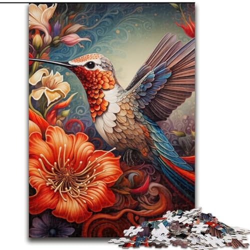 Puzzle für Erwachsene, 1000 Teile, farbenfrohes Kolibri-Kunst-Puzzle aus Pappe, 26x38cm, Denkspiel für Teenager und Familieninteraktion Puzzle für Erwachsene, 1000 Teile, farbenfrohes Kolibri-Kunst-Puzzle aus Pappe, 26x38cm, Denkspiel für Teenager und Familieninteraktion von LYXIANY