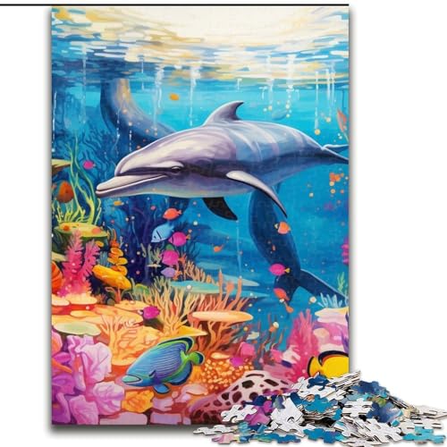 Puzzle für Erwachsene, 1000 Teile, farbenfrohes Kunst-Delfin-Puzzle für Erwachsene, 26x38cm, Eltern, Partner, Freunde – ab 14 Jahren Puzzle für Erwachsene, 1000 Teile, farbenfrohes Kunst-Delfin-Puzzle für Erwachsene, 26x38cm, Eltern, Partner, Freunde – ab 14 Jahren von LYXIANY