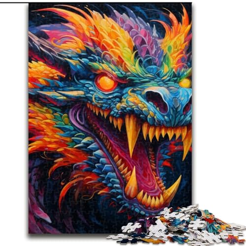 Puzzle für Erwachsene, 1000 Teile, farbenfrohes Kunst-Drachen-Puzzle, 1000 Teile, anspruchsvolles Denkspiel für Teenager, perfekt als Heimdekoration oder Geschenk, 26x38cm Puzzle für Erwachsene, 1000 Teile, farbenfrohes Kunst-Drachen-Puzzle, 1000 Teile, anspruchsvolles Denkspiel für Teenager, perfekt als Heimdekoration oder Geschenk, 26x38cm von LYXIANY