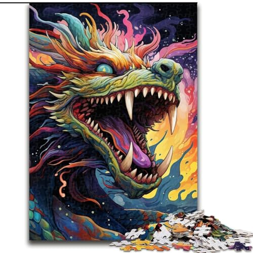Puzzle für Erwachsene, 1000 Teile, farbenfrohes Kunst-Drachen-Puzzle für Erwachsene, 26x38cm, Eltern, Partner, Freunde – ab 14 Jahren Puzzle für Erwachsene, 1000 Teile, farbenfrohes Kunst-Drachen-Puzzle für Erwachsene, 26x38cm, Eltern, Partner, Freunde – ab 14 Jahren von LYXIANY