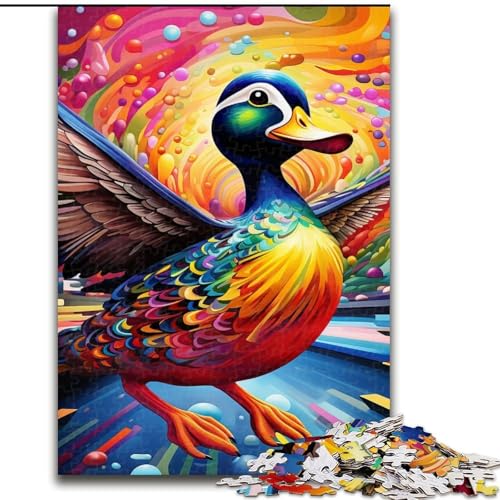 Puzzle für Erwachsene, 1000 Teile, farbenfrohes Kunst-Enten-Puzzle, 1000 Teile, anspruchsvolles Denkspiel für Teenager, perfekt als Heimdekoration oder Geschenk, 50x75cm von LYXIANY