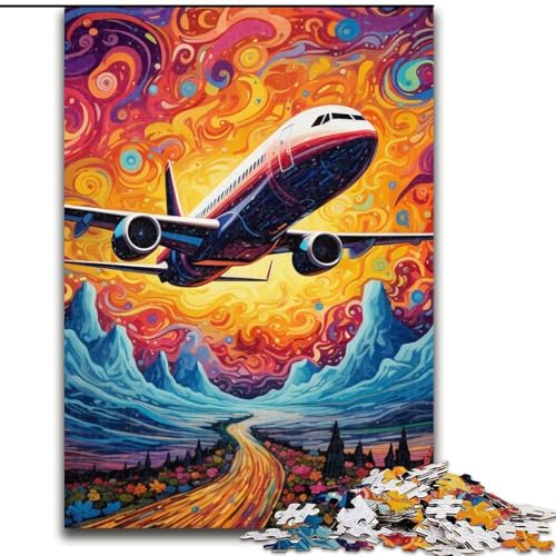Puzzle für Erwachsene, 1000 Teile, farbenfrohes Kunst-Flugzeug-Puzzle, 1000 Teile, anspruchsvolles Denkspiel für Teenager, perfekt als Heimdekoration oder Geschenk, 26x38cm Puzzle für Erwachsene, 1000 Teile, farbenfrohes Kunst-Flugzeug-Puzzle, 1000 Teile, anspruchsvolles Denkspiel für Teenager, perfekt als Heimdekoration oder Geschenk, 26x38cm von LYXIANY