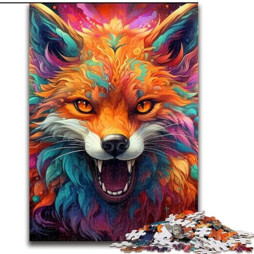 Puzzle für Erwachsene, 1000 Teile, farbenfrohes Kunst-Fuchs-Puzzle, 1000 Teile, anspruchsvolles Denkspiel für Teenager, perfekt als Heimdekoration oder Geschenk, 50x75cm Puzzle für Erwachsene, 1000 Teile, farbenfrohes Kunst-Fuchs-Puzzle, 1000 Teile, anspruchsvolles Denkspiel für Teenager, perfekt als Heimdekoration oder Geschenk, 50x75cm von LYXIANY