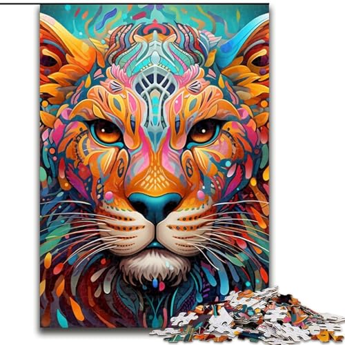 Puzzle für Erwachsene, 1000 Teile, farbenfrohes Kunstpuzzle mit Puma-Motiv, Papppuzzle, 26x38cm, Denkspiel für Teenager und Familieninteraktion Puzzle für Erwachsene, 1000 Teile, farbenfrohes Kunstpuzzle mit Puma-Motiv, Papppuzzle, 26x38cm, Denkspiel für Teenager und Familieninteraktion von LYXIANY
