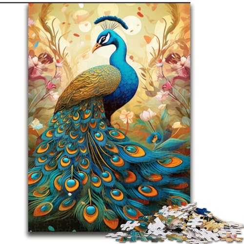Puzzle für Erwachsene, 1000 Teile, farbenfrohes Pfauen-Kunst-Puzzle aus Holz, 50x75cm, Denkspiel für Teenager und Familieninteraktion Puzzle für Erwachsene, 1000 Teile, farbenfrohes Pfauen-Kunst-Puzzle aus Holz, 50x75cm, Denkspiel für Teenager und Familieninteraktion von LYXIANY