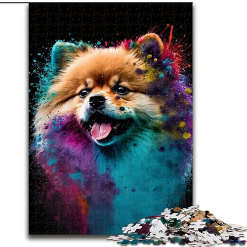 Puzzle für Erwachsene, 1000 Teile, farbenfrohes Zwergspitz-Puzzle, anspruchsvolle Puzzles, Größe 50x75cm, Geburtstagsgeschenkidee, anspruchsvolles Denkspiel Puzzle für Erwachsene, 1000 Teile, farbenfrohes Zwergspitz-Puzzle, anspruchsvolle Puzzles, Größe 50x75cm, Geburtstagsgeschenkidee, anspruchsvolles Denkspiel von LYXIANY