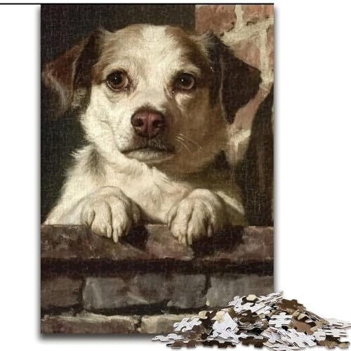 Puzzle für Erwachsene, 1000 Teile, glücklicher Hund, Spielzeug, Lernspiele, Stressabbau, tolle Geschenke und Spielzeuge, 26x38cm von LYXIANY