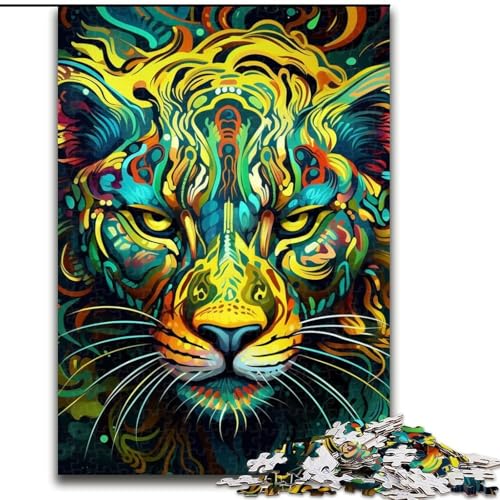 Puzzle für Erwachsene, 1000 Teile, grüner Leopard, Karton-Puzzle, 26x38cm, Denkspiel für Teenager und Familieninteraktion Puzzle für Erwachsene, 1000 Teile, grüner Leopard, Karton-Puzzle, 26x38cm, Denkspiel für Teenager und Familieninteraktion von LYXIANY