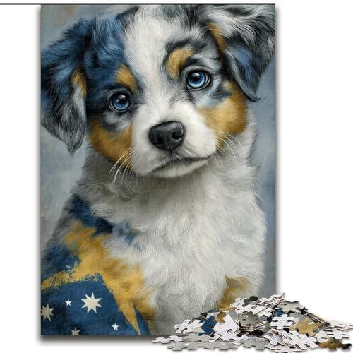 Puzzle für Erwachsene, 1000 Teile, hübscher Hund, Spielzeug, Lernspiele, Stressabbau, einzigartige Heimdekoration und Geschenke (Größe 50x75cm) von LYXIANY
