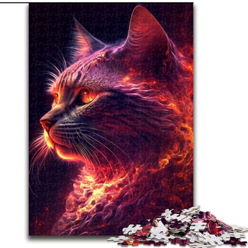 Puzzle für Erwachsene, 1000 Teile, leuchtendes Kätzchen-Puzzle für Erwachsene, anspruchsvolles Denkspiel für Teenager, Spaß für die ganze Familie, DIY-Heimdekoration, Geschenk, Größe 50x75cm von LYXIANY
