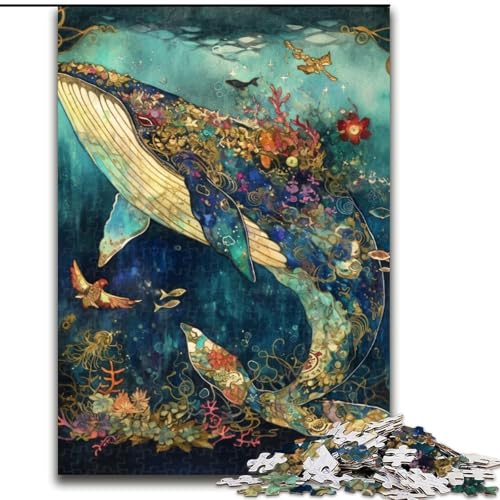 Puzzle für Erwachsene, 1000 Teile, magischer Wal, Elefantenspielzeug, intellektuelles Spiel, Geburtstagsgeschenk, Geschenke, Wandkunst, für Kinder ab 14 Jahren (Größe 50x75cm) von LYXIANY
