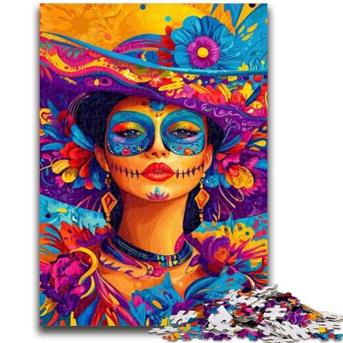Puzzle für Erwachsene, 1000 Teile, mexikanischer Totenkopf, Spielzeug, Lernspiele, Stressabbau, einzigartige Heimdekoration und Geschenke, 26x38cm Puzzle für Erwachsene, 1000 Teile, mexikanischer Totenkopf, Spielzeug, Lernspiele, Stressabbau, einzigartige Heimdekoration und Geschenke, 26x38cm von LYXIANY