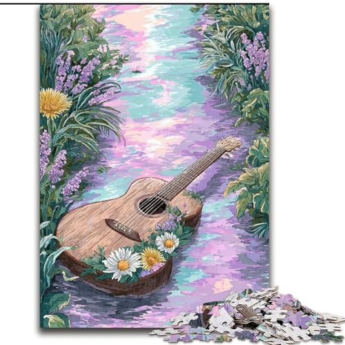 Puzzle für Erwachsene, 1000 Teile, psychedelische Gitarre aus Holz, interaktives Familienspiel, geeignet für Kinder ab 14 Jahren, Größe 50x75cm, für interaktives Familienspiel Puzzle für Erwachsene, 1000 Teile, psychedelische Gitarre aus Holz, interaktives Familienspiel, geeignet für Kinder ab 14 Jahren, Größe 50x75cm, für interaktives Familienspiel von LYXIANY