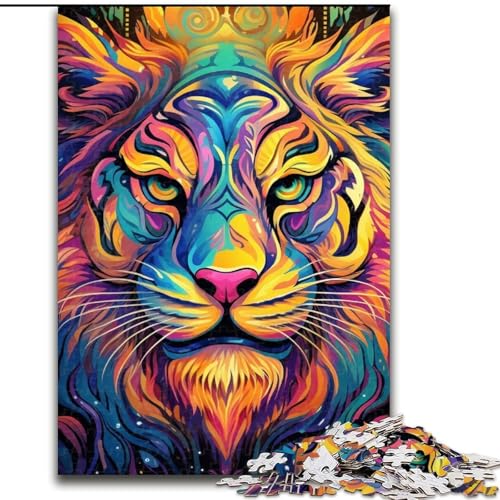 Puzzle für Erwachsene, 1000 Teile, psychedelische Kunst, Tiger-Puzzle für Erwachsene, 50x75cm, Eltern, Partner, Freunde – ab 14 Jahren Puzzle für Erwachsene, 1000 Teile, psychedelische Kunst, Tiger-Puzzle für Erwachsene, 50x75cm, Eltern, Partner, Freunde – ab 14 Jahren von LYXIANY