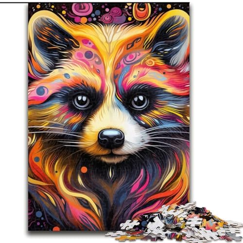Puzzle für Erwachsene, 1000 Teile, rosa Waschbär-Puzzle für Erwachsene, 26x38cm, Eltern, Partner, Freunde – ab 14 Jahren Puzzle für Erwachsene, 1000 Teile, rosa Waschbär-Puzzle für Erwachsene, 26x38cm, Eltern, Partner, Freunde – ab 14 Jahren von LYXIANY