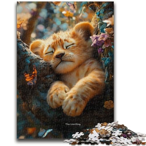 Puzzle für Erwachsene, 1000 Teile, schlafendes Löwenjunges, Stressabbau, schwierige Herausforderung, geeignet als Schreibtischdekoration, 26x38cm Puzzle für Erwachsene, 1000 Teile, schlafendes Löwenjunges, Stressabbau, schwierige Herausforderung, geeignet als Schreibtischdekoration, 26x38cm von LYXIANY