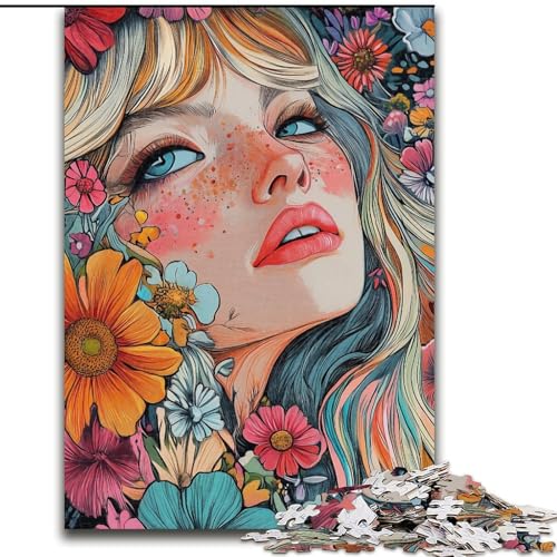 Puzzle für Erwachsene, 1000 Teile, schöne Frau, Herausforderung für die Gehirnintelligenz, süchtig machendes Spielzeug, Geburtstagsgeschenk, Geschenke, Wandkunst (Größe 26x38cm) von LYXIANY