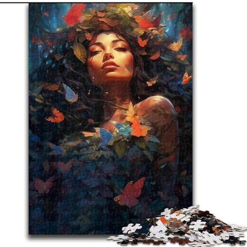 Puzzle für Erwachsene, 1000 Teile, schöne Frau, Holzpuzzle für Erwachsene, Größe 50x75cm, anspruchsvolles Denkspiel – entspannendes Spielzeug für Teenager von LYXIANY
