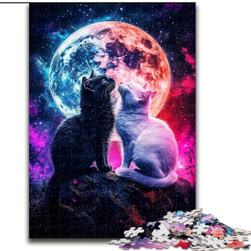 Puzzle für Erwachsene, 1000 Teile, schwarz-weiße Katzen-Puzzles aus Holz, anspruchsvolles Denkspiel für Teenager, Familienspaß, interaktives Spiel, Größe 50x75cm Puzzle für Erwachsene, 1000 Teile, schwarz-weiße Katzen-Puzzles aus Holz, anspruchsvolles Denkspiel für Teenager, Familienspaß, interaktives Spiel, Größe 50x75cm von LYXIANY