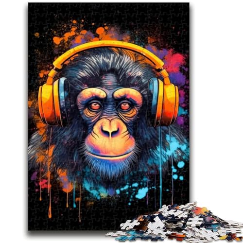 Puzzle für Erwachsene, 1000 Teile, schwierig, AFFE, DJ-Musik, Stressabbau, schwierige Herausforderung, gutes Geschenk für die ganze Familie, 50x75cm Puzzle für Erwachsene, 1000 Teile, schwierig, AFFE, DJ-Musik, Stressabbau, schwierige Herausforderung, gutes Geschenk für die ganze Familie, 50x75cm von LYXIANY