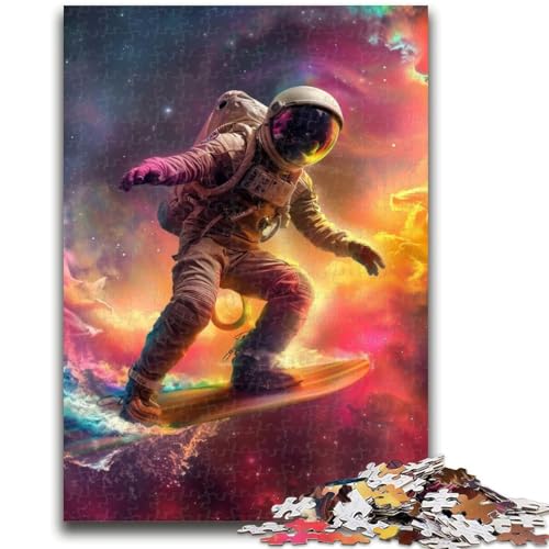 Puzzle für Erwachsene, 1000 Teile, schwierig, Astronaut, Weltraum-Surfen, Stressabbau, schwierige Herausforderung, gutes Geschenk für die ganze Familie, 50x75cm Puzzle für Erwachsene, 1000 Teile, schwierig, Astronaut, Weltraum-Surfen, Stressabbau, schwierige Herausforderung, gutes Geschenk für die ganze Familie, 50x75cm von LYXIANY