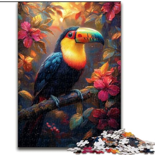 Puzzle für Erwachsene, 1000 Teile, schwierig, Dschungel-Tukan, Spielspielzeug, jedes Teil ist einzigartig – anspruchsvolles Familienspiel für Kinder ab 14 Jahren (Größe 50x75cm) von LYXIANY