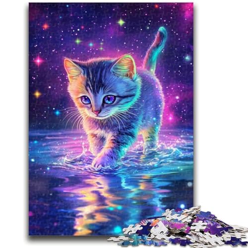 Puzzle für Erwachsene, 1000 Teile, schwierig, Galaxie-Katze, Stressabbau, schwierige Herausforderung, gutes Geschenk für die ganze Familie, 26x38cm Puzzle für Erwachsene, 1000 Teile, schwierig, Galaxie-Katze, Stressabbau, schwierige Herausforderung, gutes Geschenk für die ganze Familie, 26x38cm von LYXIANY