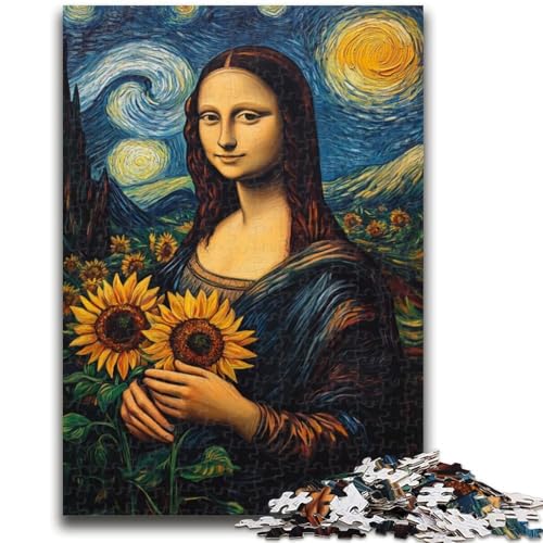 Puzzle für Erwachsene, 1000 Teile, schwierig, Mona Lisa, Sonnenblume, Stressabbau, schwierige Herausforderung, einzigartige Heimdekoration und Geschenke, 50x75cm Puzzle für Erwachsene, 1000 Teile, schwierig, Mona Lisa, Sonnenblume, Stressabbau, schwierige Herausforderung, einzigartige Heimdekoration und Geschenke, 50x75cm von LYXIANY
