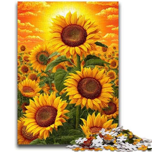 Puzzle für Erwachsene, 1000 Teile, schwierig, Sonnenblume, für Kinder ab 14 Jahren, schönes Designspiel, schönes Designspiel, tolles Geschenk, 50x75cm Puzzle für Erwachsene, 1000 Teile, schwierig, Sonnenblume, für Kinder ab 14 Jahren, schönes Designspiel, schönes Designspiel, tolles Geschenk, 50x75cm von LYXIANY